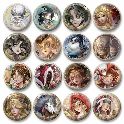 Horror Adventure Game Identity V Badge Cartoon Figure Vera Martha Behamfil Round Brooch Pins DIY Backpack Clothes Accessories