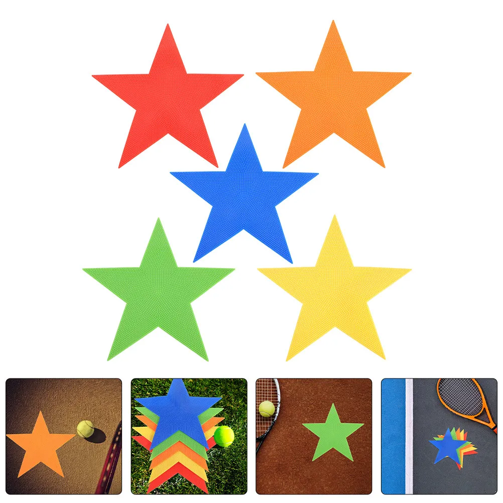 

10pcs Star Shaped Floor Markers Durable Non-Slip For Tennis Basketball Volleyball Court Training Agility Gym Sport Carpet