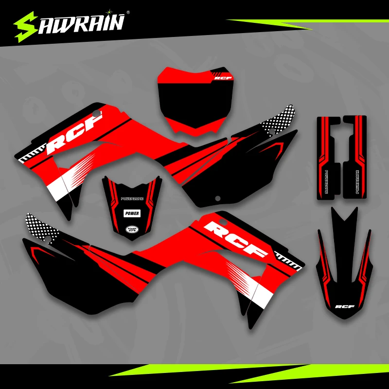 

Наборы наклеек с графикой мотоцикла Sawrain, наборы наклеек для HONDA 19-21CRF110F 01