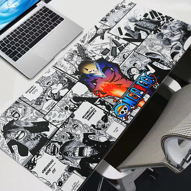 Tapis de souris pour ordinateur, One Piece Sanji, Anime, grand tapis de souris, tapis de clavier pour gamer, XXL, tapis de bureau pour PC, Tapis Souris