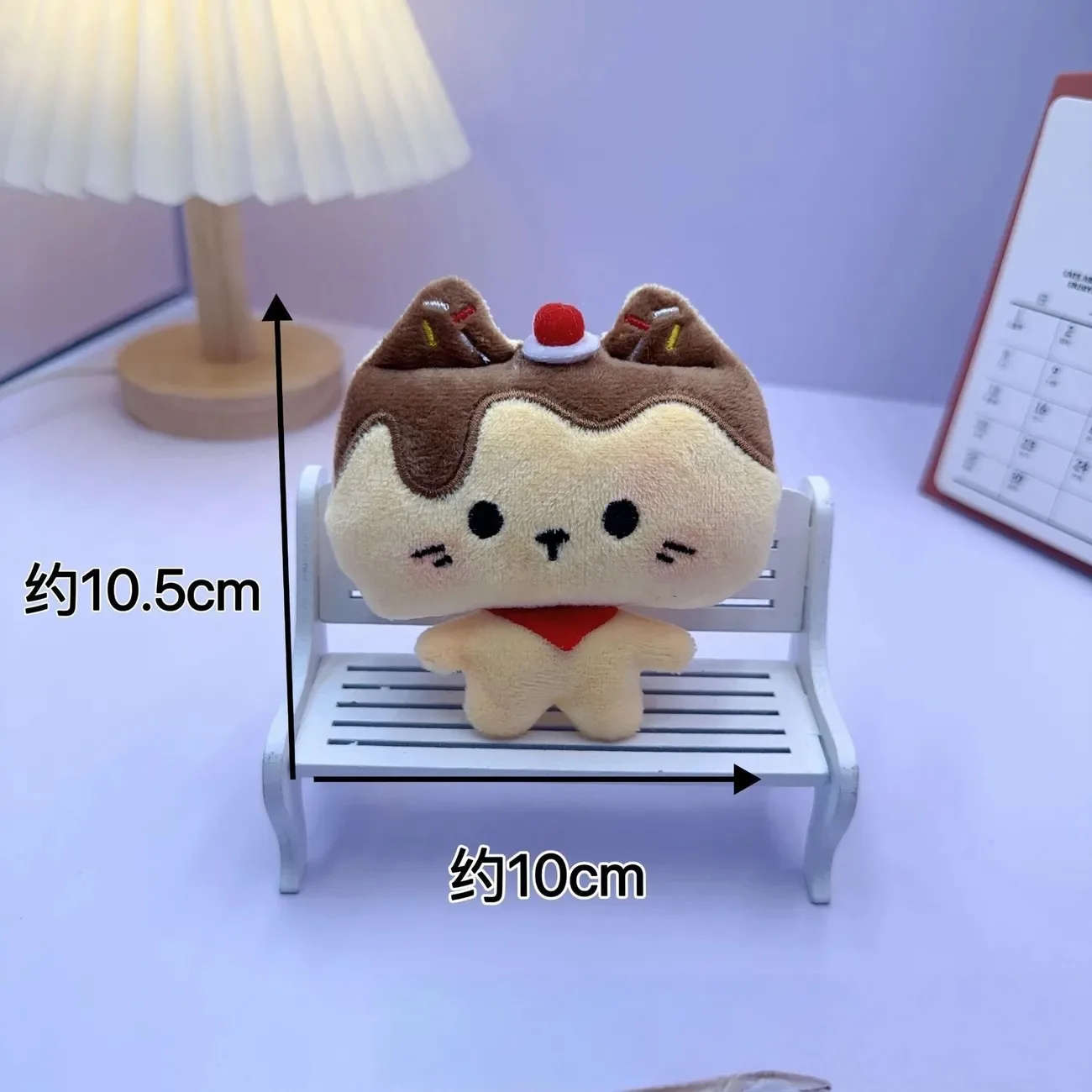 새로운 짜는 플러시 딸기 새끼 고양이 인형 펜던트 패치 고양이 인형 코스프레 키 체인 배낭 펜던트