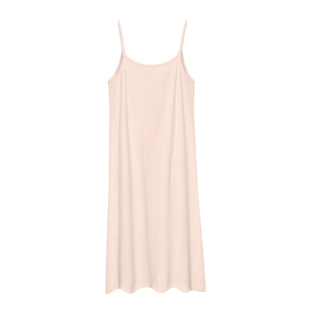 

Casual Plus Size Summer Petticoat Underskirt Thin Underwear Inner Vest Dress Loose Camisoles Seamless Dresses for Women