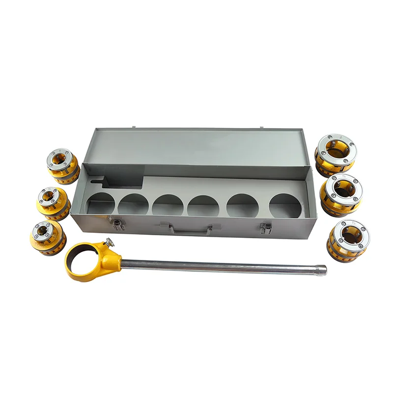 Professional 12R Manual Pipe Threader Kit 1/2-2 Inch Ratchet Machine with 6 Die Head Industrial Grade OEM & ODM Supported