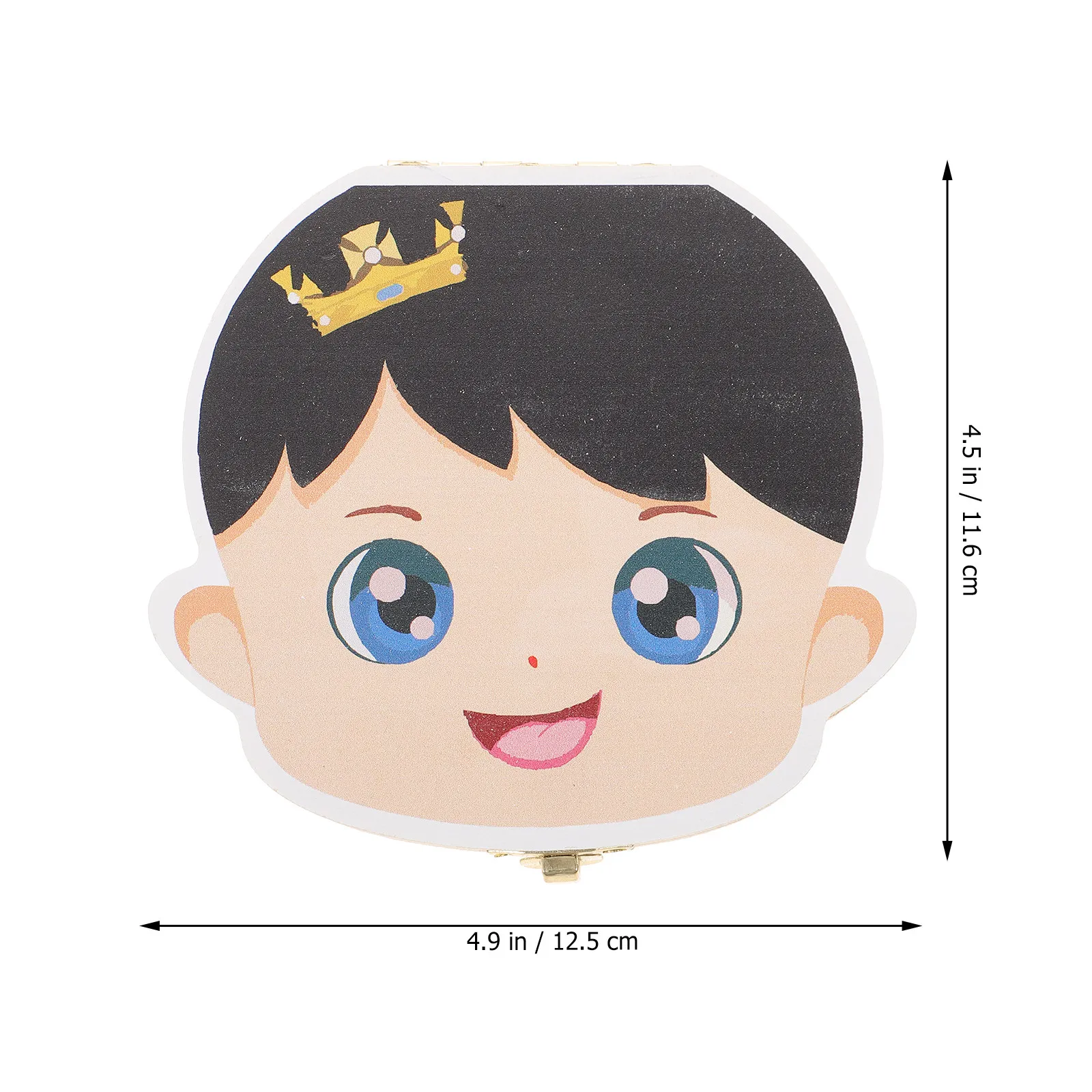 First Tooth Box Wooden Baby Keepsake Case for Lost Teeth Cartoon Boy Style Natural Wood Material Easy Carry Commemorative Growth