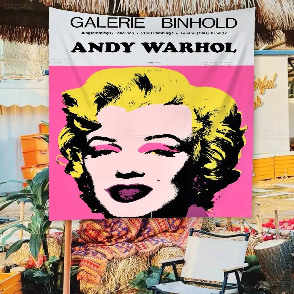 A-Andy W-Warhol DIY Flag For Family Group Photo Living Room Home Dorm Decor Wall Art Decor Banner