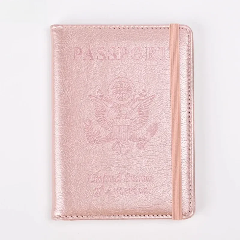 Couverture de Passeport Multifonction en Cuir PU, Protection RFID, Ultra-Mince, Étanche, pour Carte de Crédit, d'Identité, Portefeuille