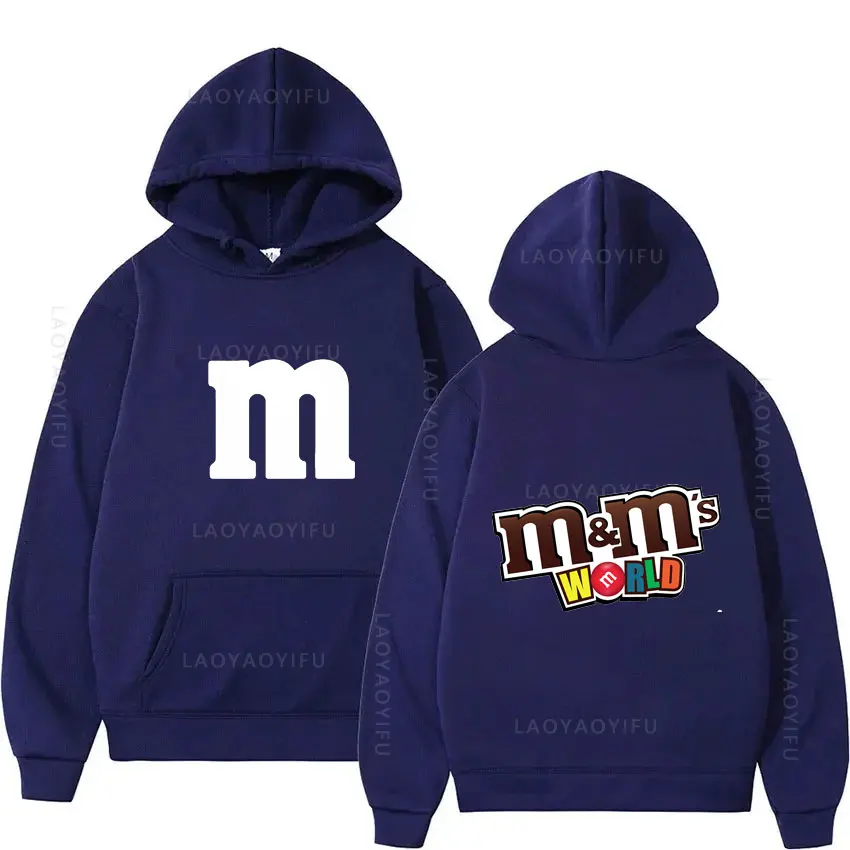 

M&M Theme Hoody Hooded Shirt Sweatshirts for Men Men's Hoodies New & Graphic Essentials Spring and Autumn Hoodie Sweatshirt