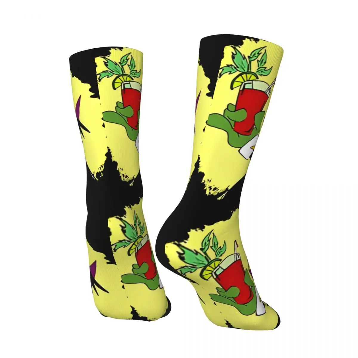 Hip Hop Vintage Fire Crazy Men's compression Socks Unisex C-Count Duckula Harajuku Pattern Printed Funny Novelty Happy Crew Sock