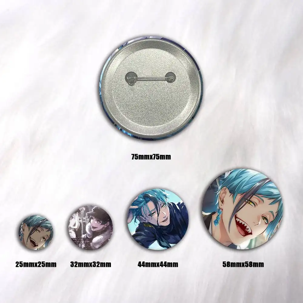 A-F-Floyd L-Leech Anime Round Snap-in Brooches Rock Band Lapel Pins Badges Fan Collection Accessories Jewelry Handmade Gifts