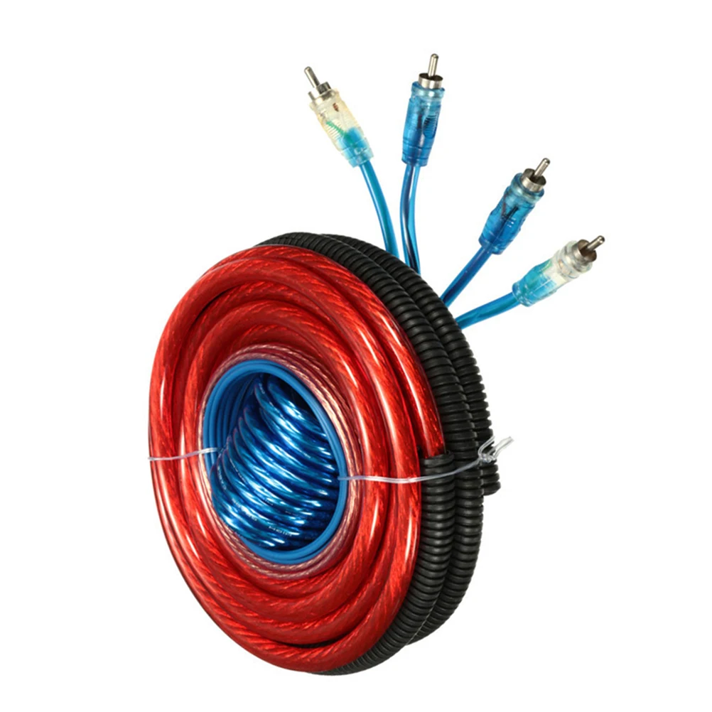 

4 Gauge Install Kit Wiring Complete Amplifier Install Wire Set For 2800W Subwoofer Installation Cables Accessories Tool