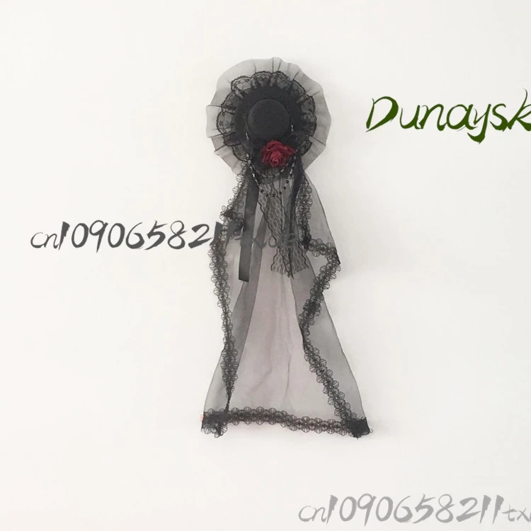 حجاب قبعة لوليتا الصغيرة - غطاء رأس عتيق لحفلات الشاي/الزفاف/السفر (الهالوين/عيد الميلاد/أوكتوبرفيست/عيد الفصح)