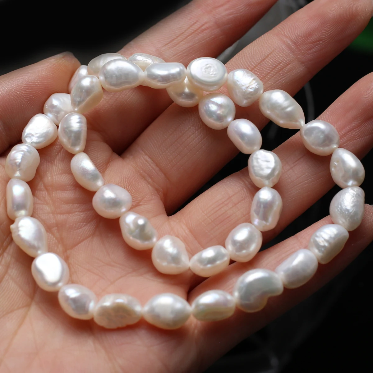 Grade A Natural Freshwater Pearl Loose Beads Irregularly Shaped Punch Beads for Jewelry Making DIY Necklace Bracelet Accessories