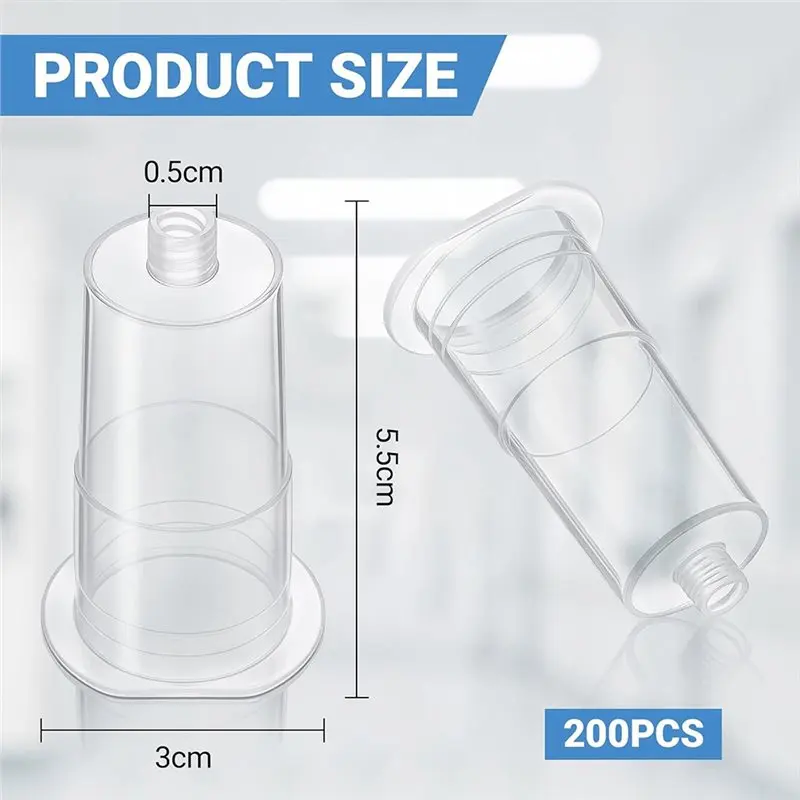 AT05-使い捨て透明コネクター マルチサンプル用 シングルユース ユニバーサルフィット 200パック