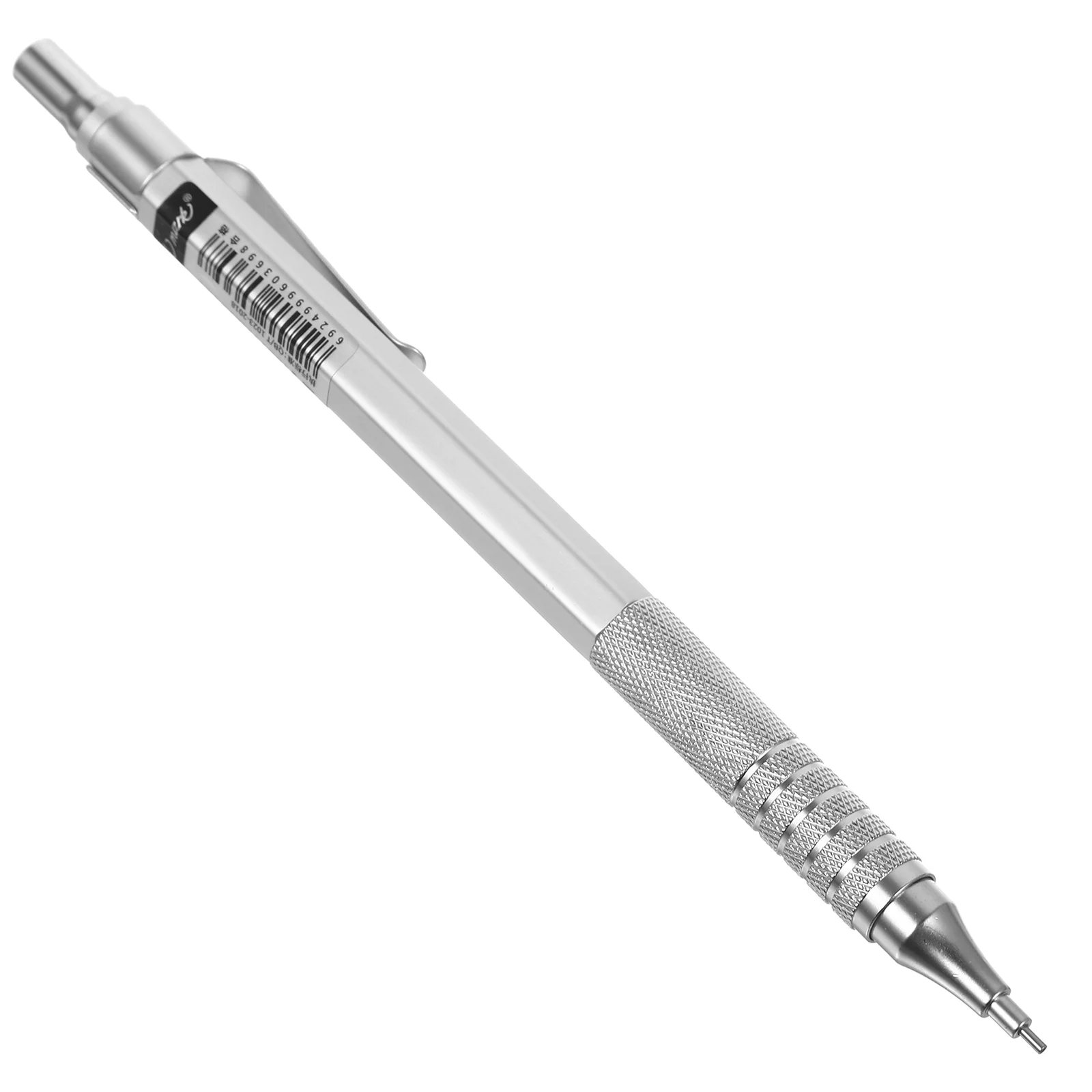 07mm Mechanical Pencil Automatic Pencils Refill Leads for Writing Drawing Drafting(Silver)