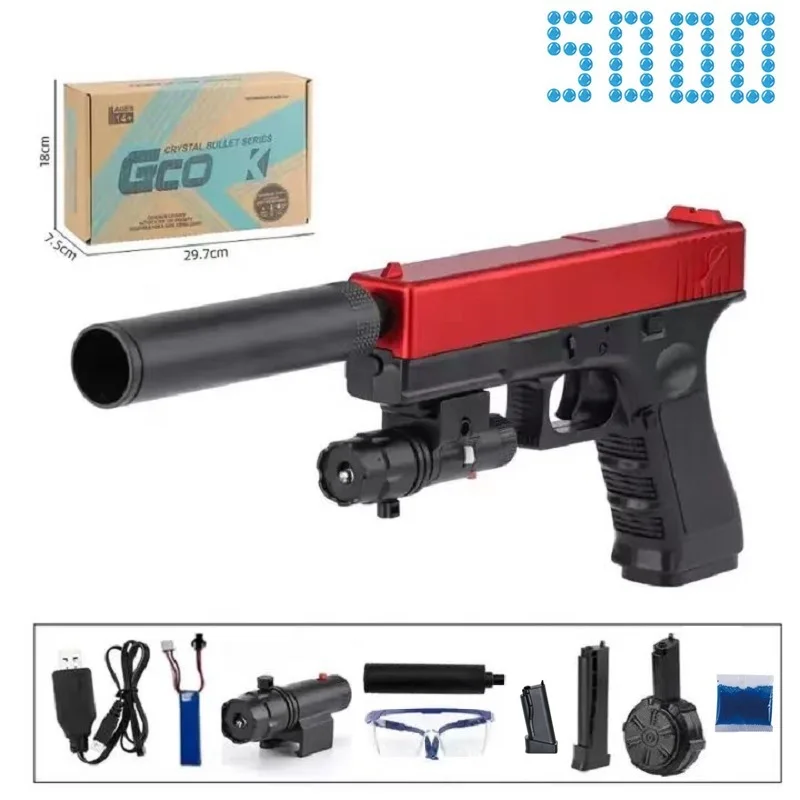 Electric Water Gel Ball Pistol Toy Gun Hydrogel Electric Paintball Gun for Adults Boys Outdoor Cs Shooting Game Christmas Gift