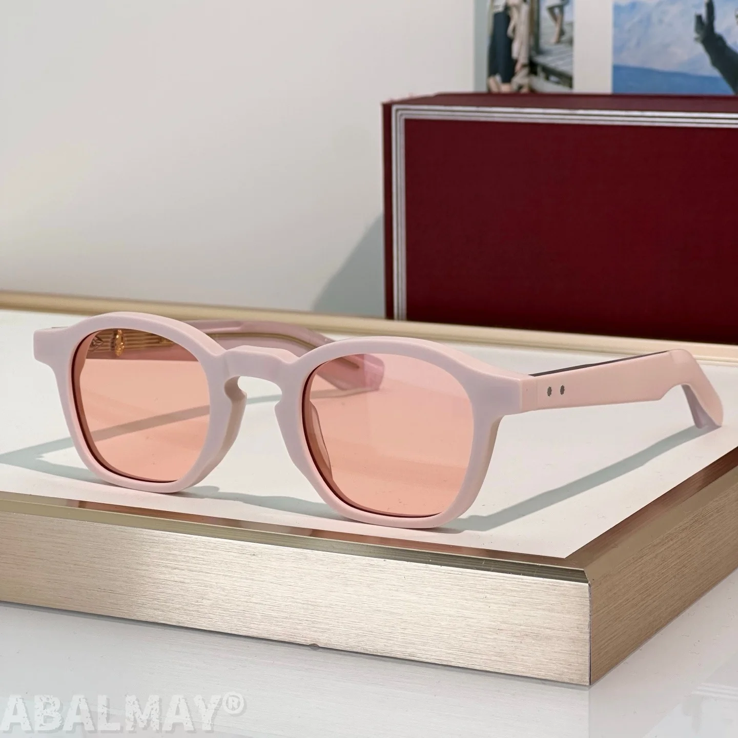 

ZEPHIRIN 44mm Top Quality Mens Sunglasses for Women Classic Punk Luxury Acetate Titanium UV400 Designer Sunglasses with box