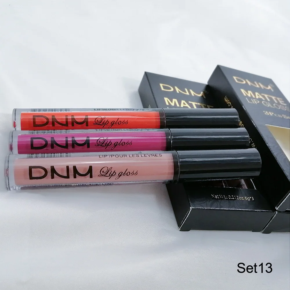 3 Stuks/1Set Matte Mist Fluwelen Anti-Aanbaklaag Cup Lip Glazuur Set Langdurige Waterdichte Lipgloss Vloeibare Lippenstift Kleur Lip Glazuur Make-Up