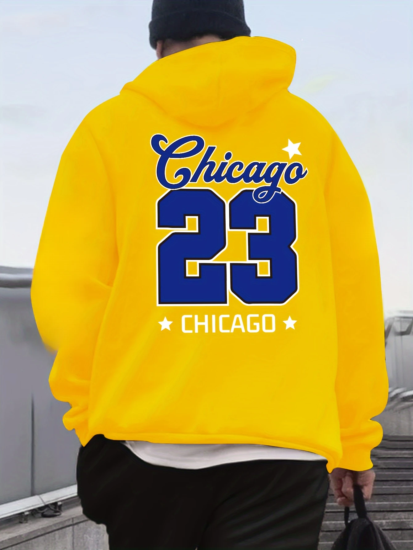 

2024 Hot Sale Chicago No. 23 Patterned Floral Printed Hoodie Spring and Fall Casual Fashion Hoodie for Men Pure Cotton Hoodie