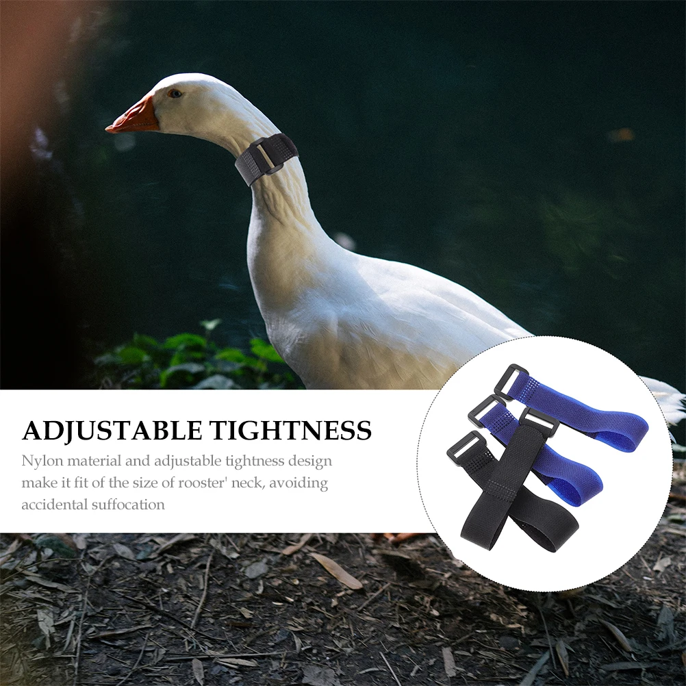 

8pcs Rooster Collar Noise Free Chicken Neck Belt Durable Nylon Adjustable Safe Poultry Supply Coop