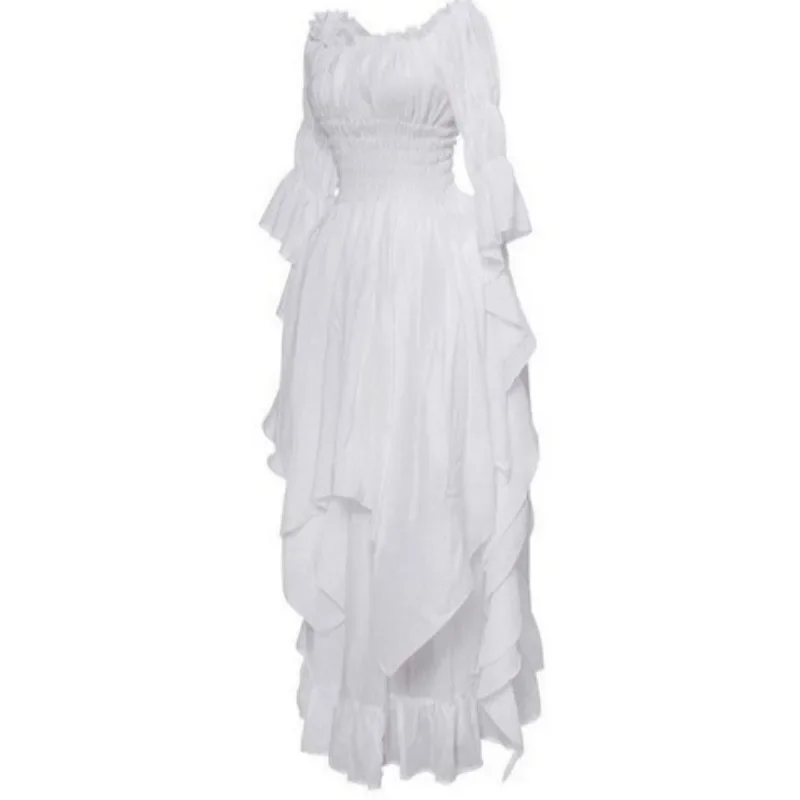

Vintage Victorian Medieval Dress Renaissance Black Gothic Dress Women Cosplay Halloween Costume Prom Princess Gown