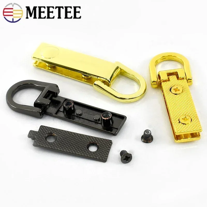 4/10Pcs Meetee Metal Bag Side Clip Buckle D Ring Screw Connector Hook Clasp Handbags Strap Leather Belt Craft Hardware Accessory