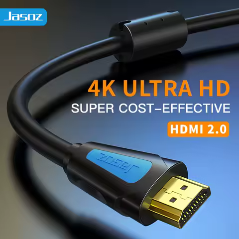 Jasoz 4K HDMI-Compatible Cable 4K@60Hz HDMI 2.0 Cable 18Gbps Adapter For PC Laptop TV Box PS5 PS4 Xbox