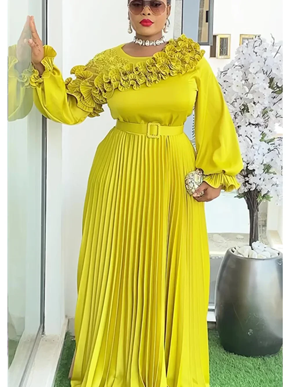 

Plus Size African Party Dresses for Women 2025 New Fashion Dashiki Ankara Wedding Evening Gown Elegant Outfits Muslim Maxi Dress
