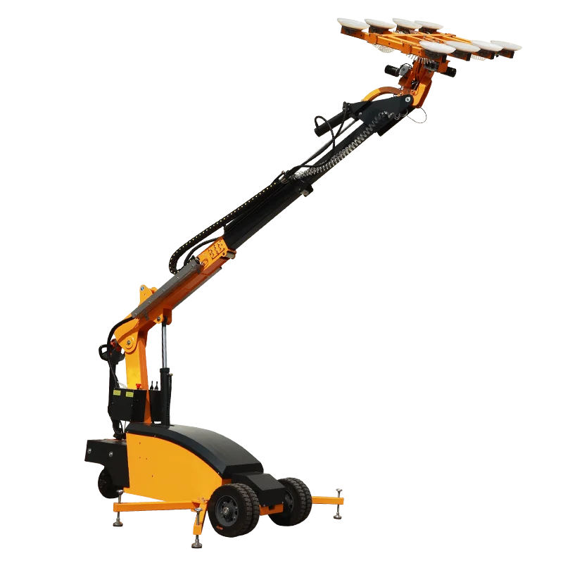 Compact Mini 800kg Electric Vacuum Glass Lifter Trolley for Marble Tile Granite with Strong Suction Cups Customized