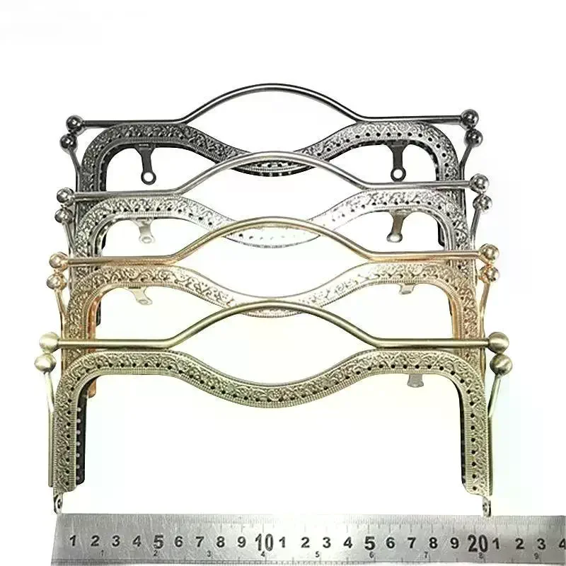 1Pcs Metal Purse Frame Clasp With Vintage Carved Pattern And Multiple Colors Perfect For DIY Handmade Bag Sewing Crafts