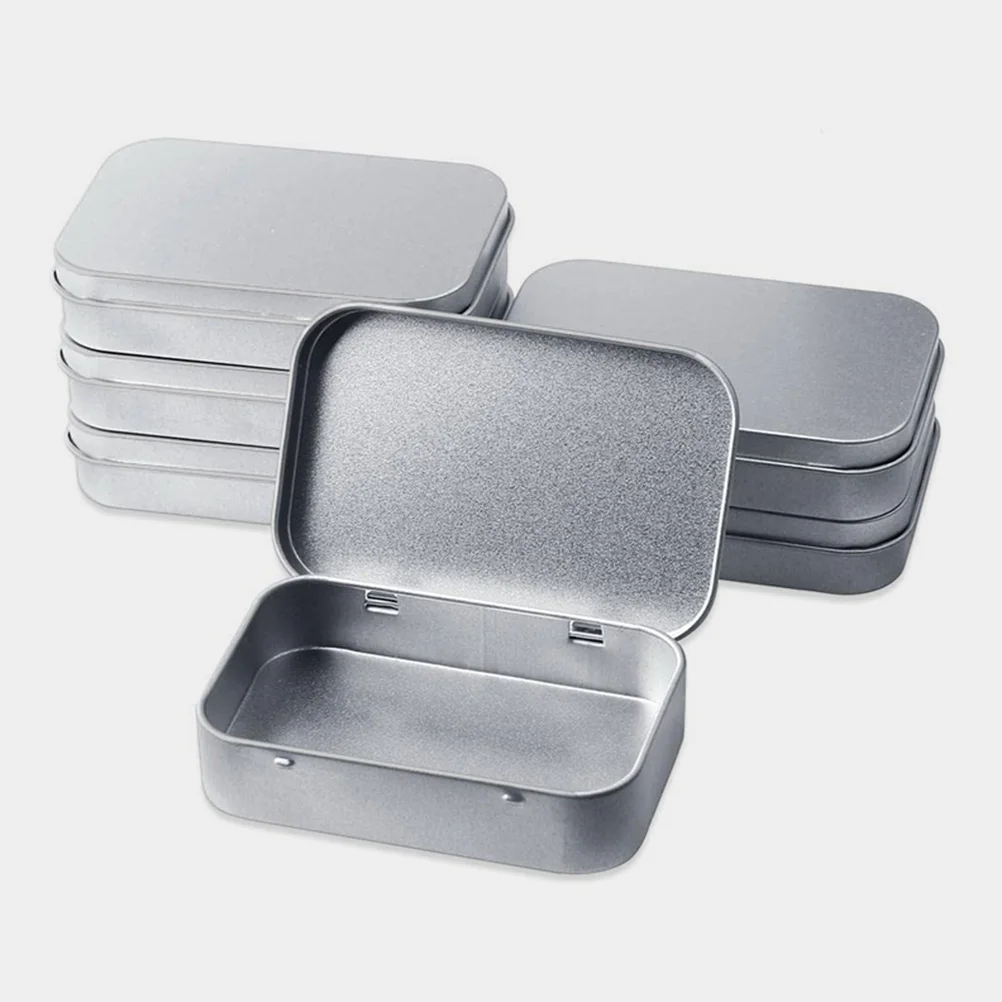 

6Pcs Portable Tin Boxes With Lid Ideal For Organizing Cosmetics Jewelry And Samples