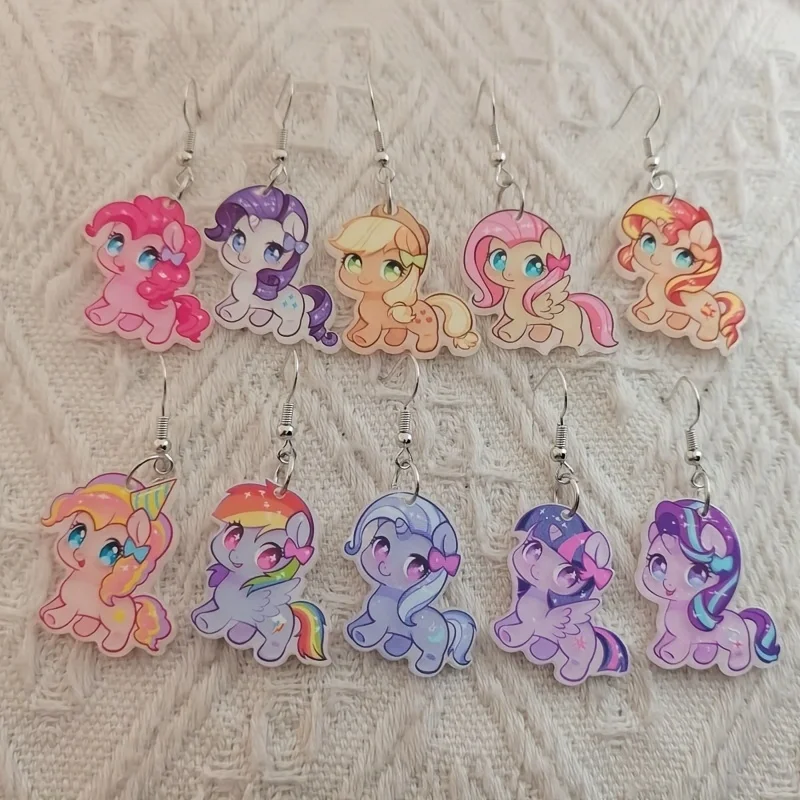 10PCS Cute Pendant Earrings, Cute Horse Pendant, Women's Earrings, Best Choice for Gifts