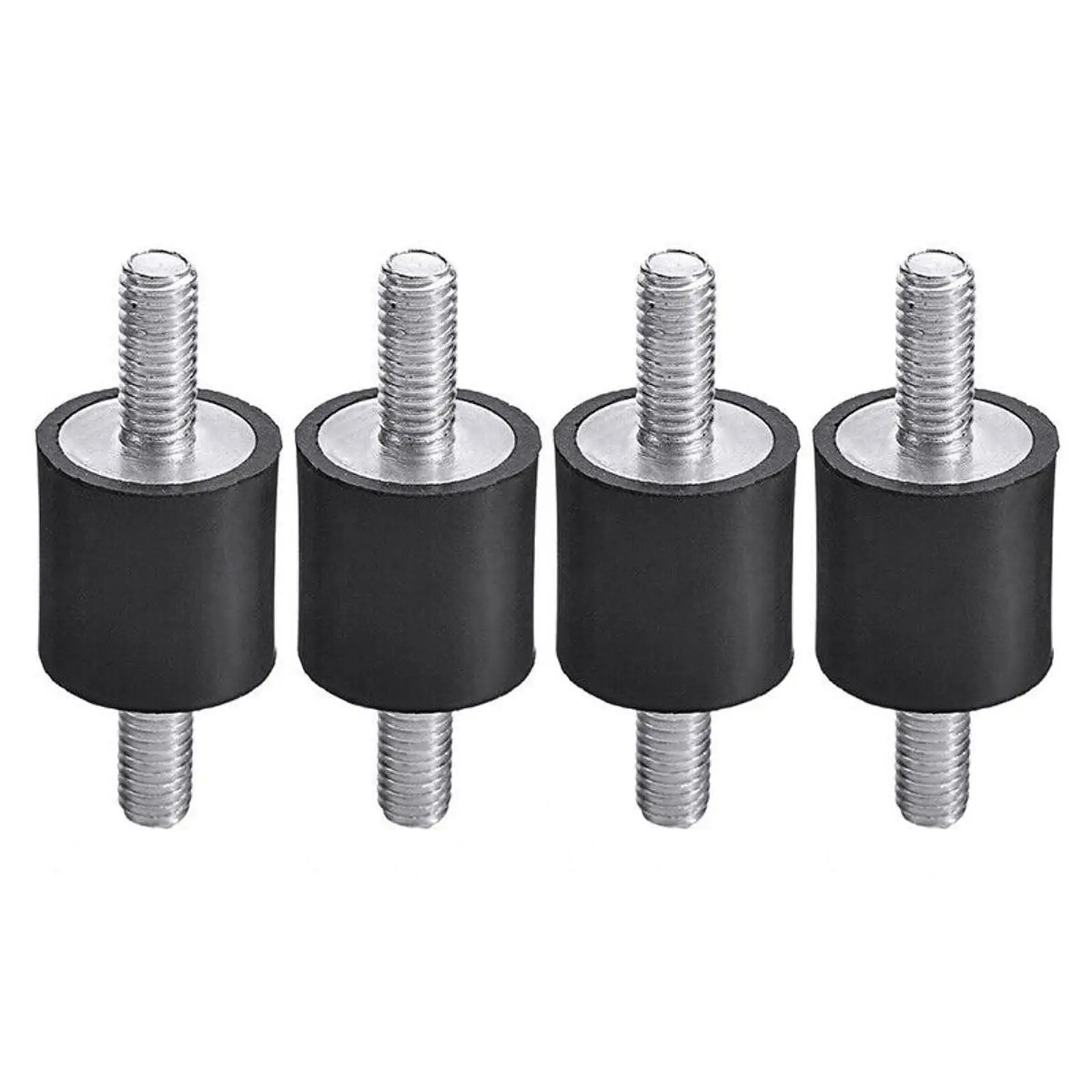 4x Rubber Shock Absorber M6 with Double Screw Studs Anti Vibrations Isolator Mounts Rubber Mounts for Engines Boat Coils Car