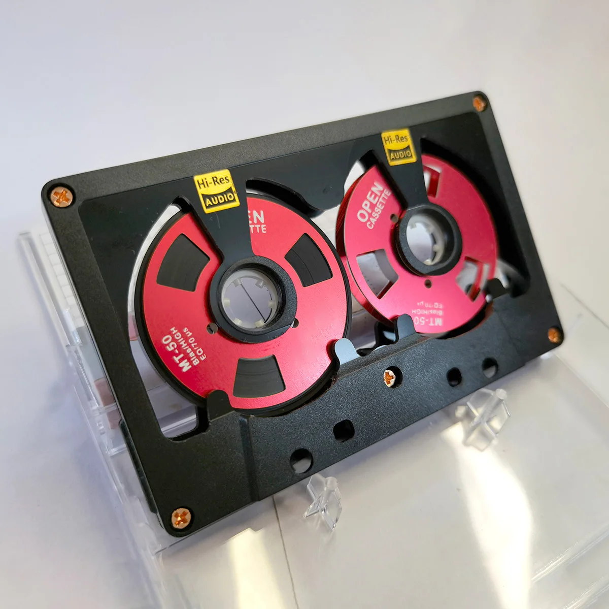 Neue Audio-Kassettenrolle zum Spulen, Kassette, 50 Minuten, leeres Klebeband, doppelseitige Metallrolle, hohles Gehäuse, selbstgemachtes, hochwertiges Design – Detail 5