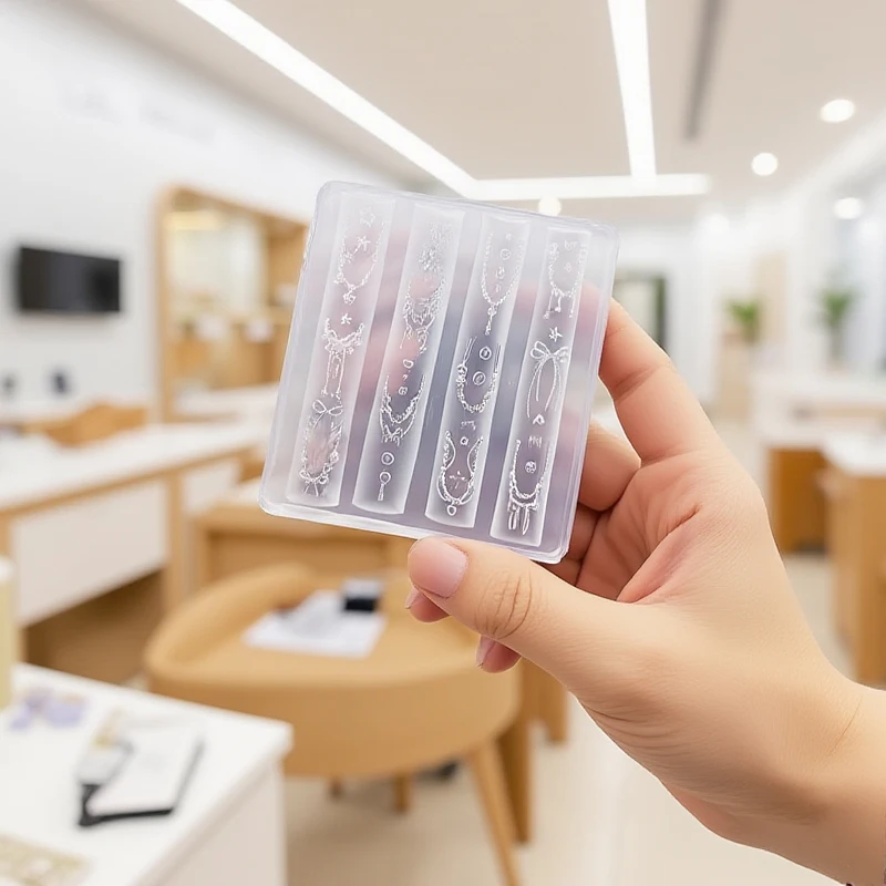 Décorations d'ongles en Silicone, bricolage, plaque d'estampage stéréoscopique, outils de manucure, chaînes de perles d'ongles, moule à nœud de sculpture