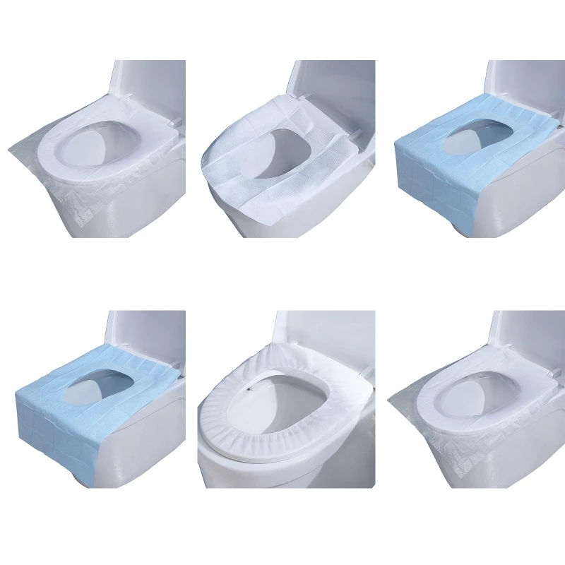 Toilet Seat Covers Disposable Waterproof 10/50 Pack for Adults Travel Accessories for Public Restrooms Airplane Camping