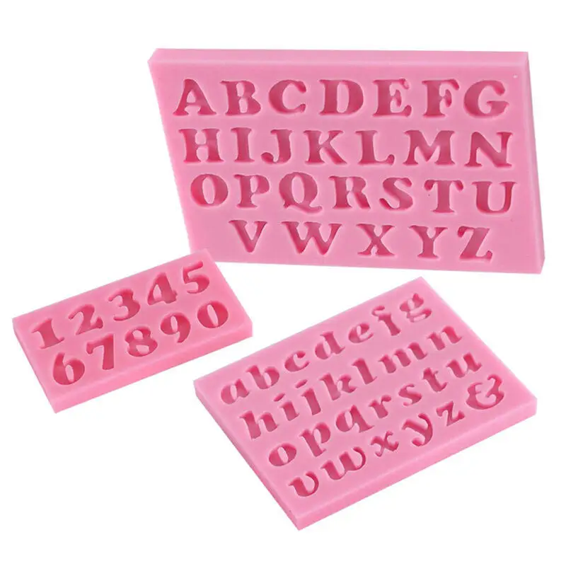 Letters Numbers Silicone Mold for Fondant Gumpaste Candy Chocolate Cupcake Cake Decorating Baking Mould DIY Party Supplies view 5