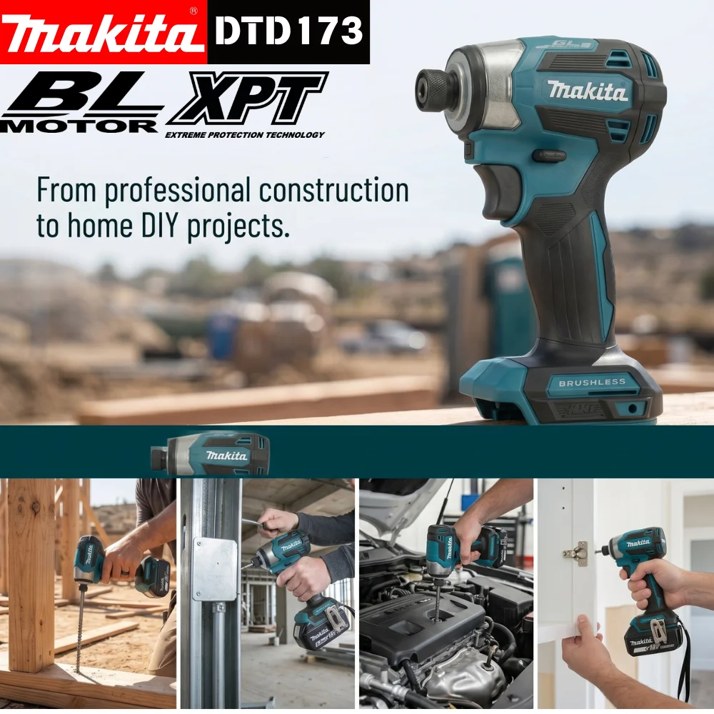makita-18v-brushless-bare-impact-driver-dtd173-t-mode-ring-led-light-for-household-wood-repair-tasks-no-battery
