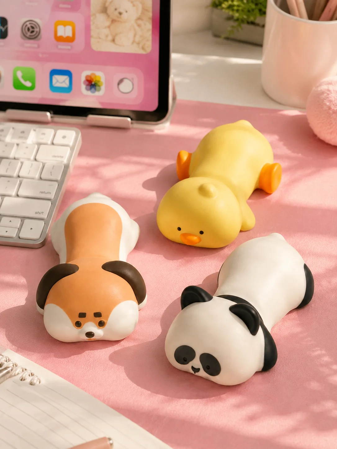 Cute Memory Foam Mouse Wrist Rest Pad, Ergonomic Hand Support Cushion, Soft Stress Relief Wrist Pillow for Office Desk