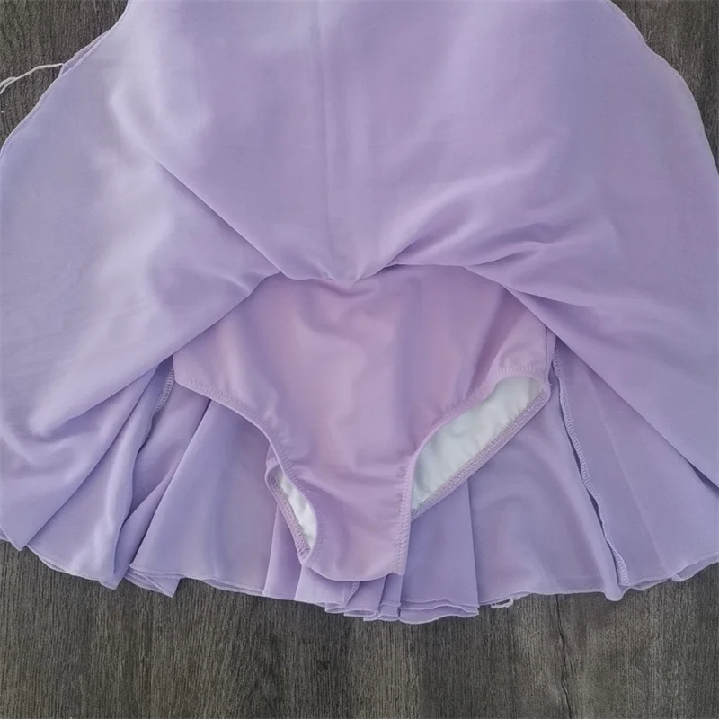 Profissional tamanho personalizado crianças meninas mulheres adulto moderno ballet desempenho wear lavanda lírica chiffon dança vestido trajes