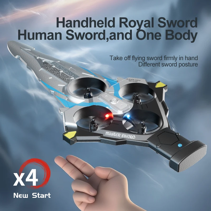 150m circulando em torno de controle remoto espada voadora drone brinquedo 2.4g gesto-sensão epp matetial anti-queda 360 °   Rolo Quadricóptero RC