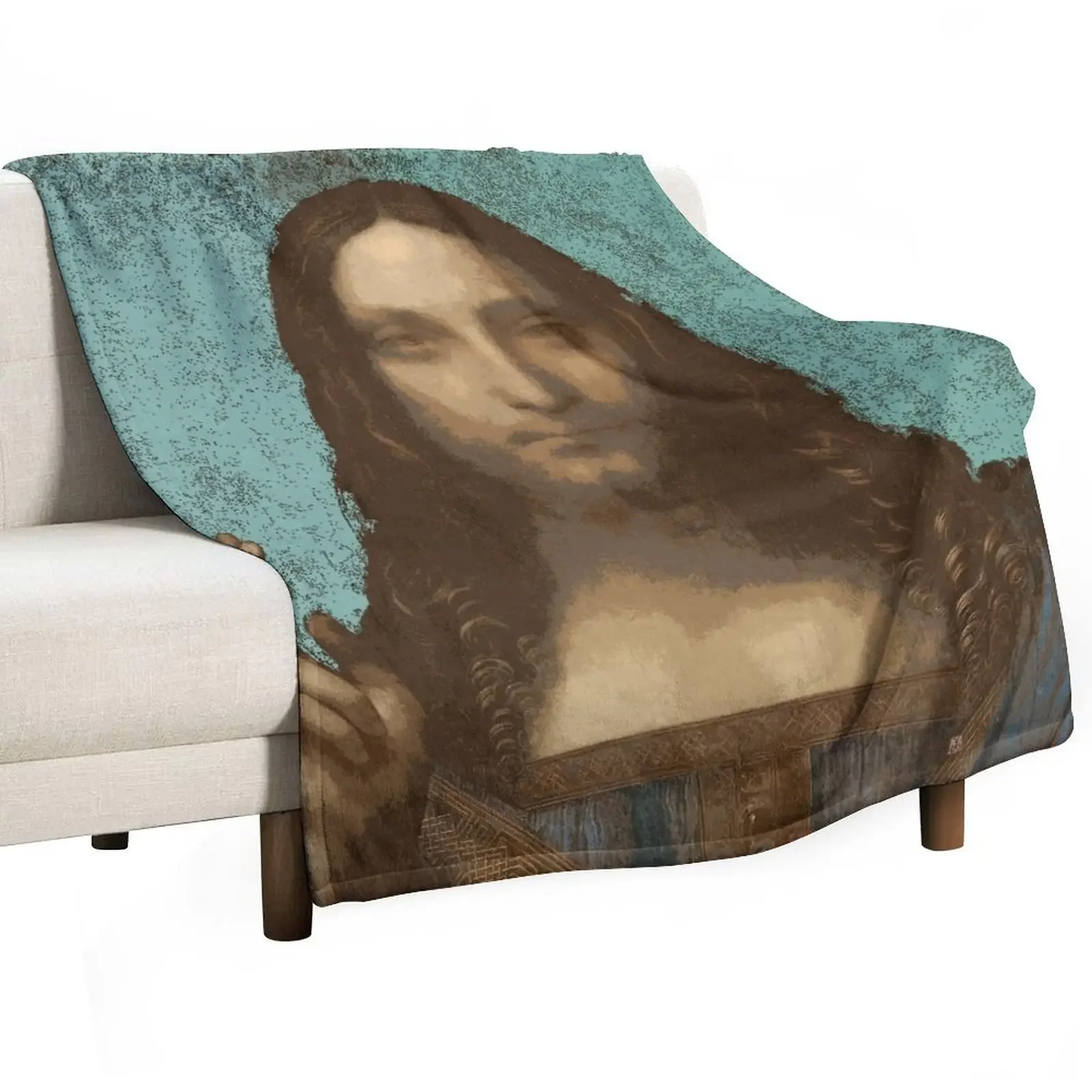 Leonardo Da Vinci's Salvator Mundi (Pop Art by ACCI) Portrait Throw Blanket anime blankets ands warm for winter Blankets