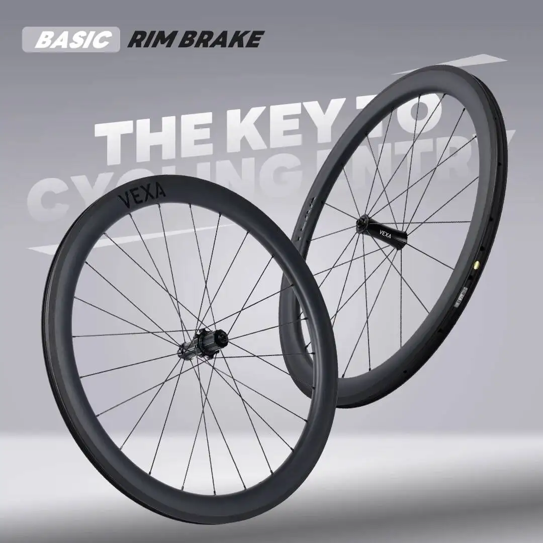 

VEXA Basic Rim Brake Road Bicycle 700C Carbon Fiber Wheelset Lightweight racing wheelsets Tubuless 38/50/60mm Depth