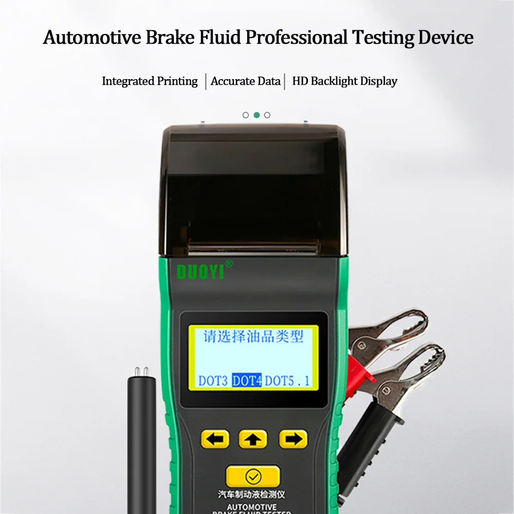 

Brake Fluid Tester with Printer Equipped with High Precision Probe Technology Brake Must have Tool in Automotive Repair Industry