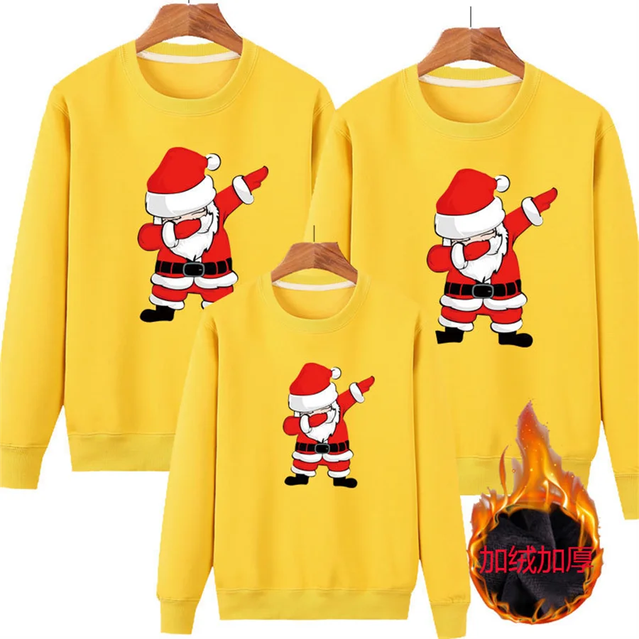 Fashion Christmas Sweaters High Quality Sweatshirt Tops Christmas Pajamas Family Mother Baby Daughter Cotton Matching Clothes