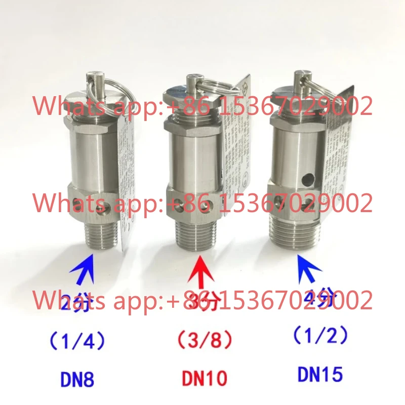 

1PCS304 stainless steel safety valve A28X-16P pressure relief valve exhaust valve air compressor spring steam pressure cooker