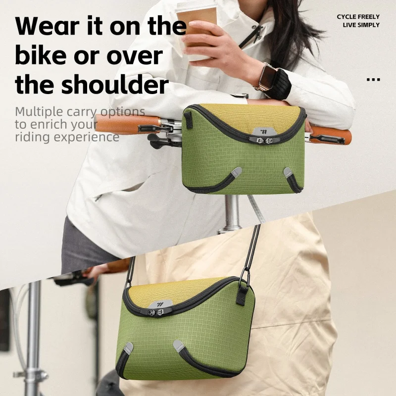 

Передняя сумка для велосипеда WEST BIKING для Brompton, легкая портативная сумка через плечо, многофункциональная сумка емкостью 3 л, аксессуары для велосипеда