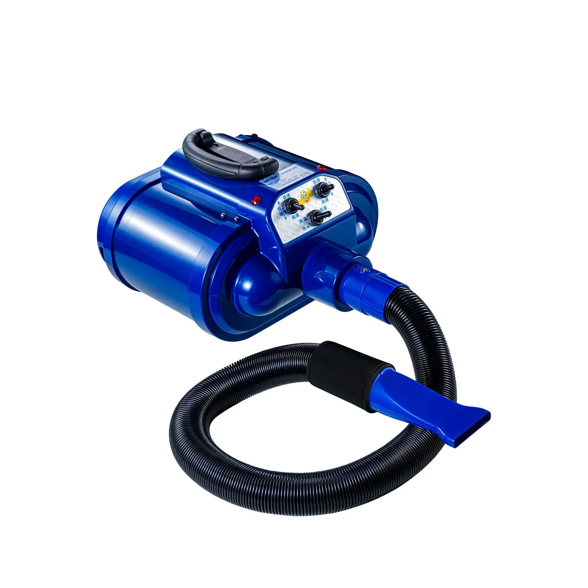 3400W Blue Non-boom Type Hot & Cold Air Water Blower Pet Shop With Cat Big Dog Bath Hair Blower Magic Double Motor Water Blower