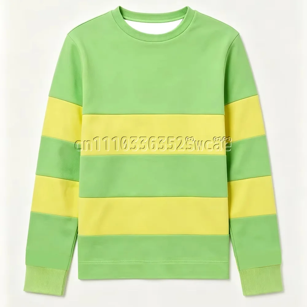 Undertale Frisk Game Sweatshirt mit Rundhalsausschnitt, Frisk Chara Cosplay Pullover, Unisex, lässig, Street-Top, Streetwear, passend für die ganze Familie – Detail 5