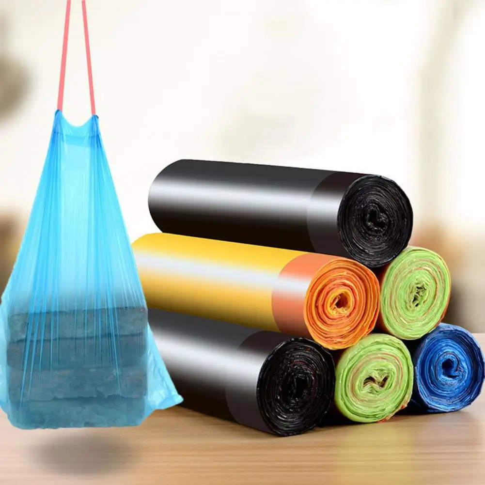 19.6 Inches High Garbage Bags High-density Drawstring Garbage Bags for Toilets Offices Kitchens 10 Rolls/150 Pieces for Bedrooms