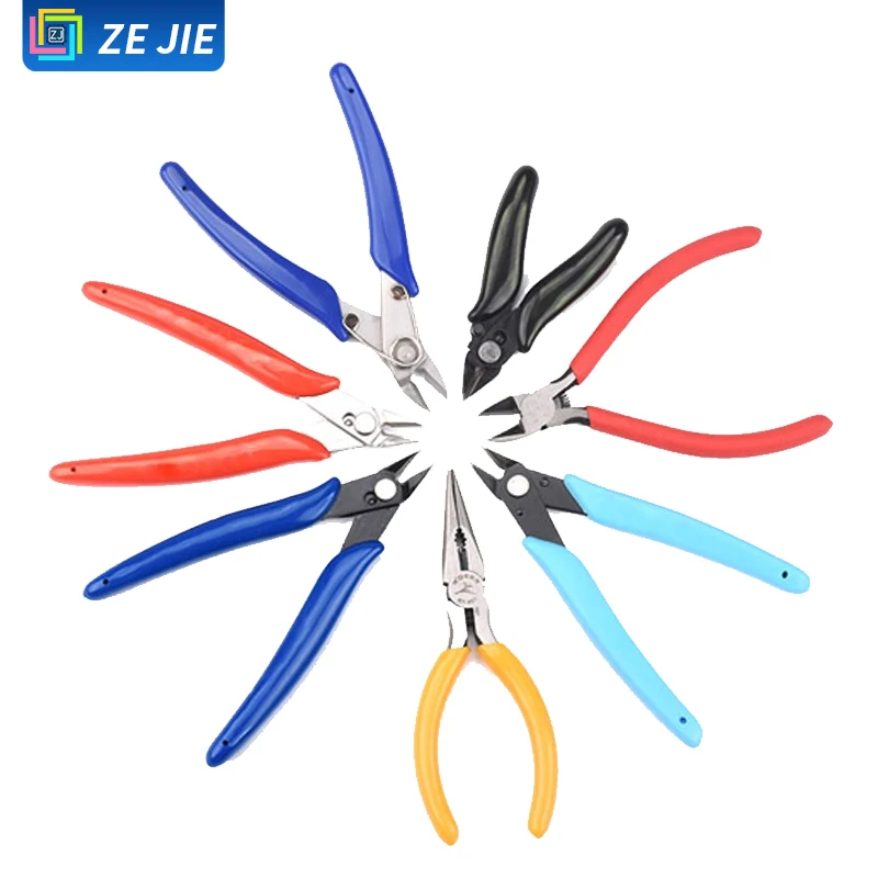 170 pinces électroniques, pinces coupantes à coupe rasante, pinces coupantes diagonales, pinces à bec effilé, dénudeurs de fils pour composants électroniques DIY